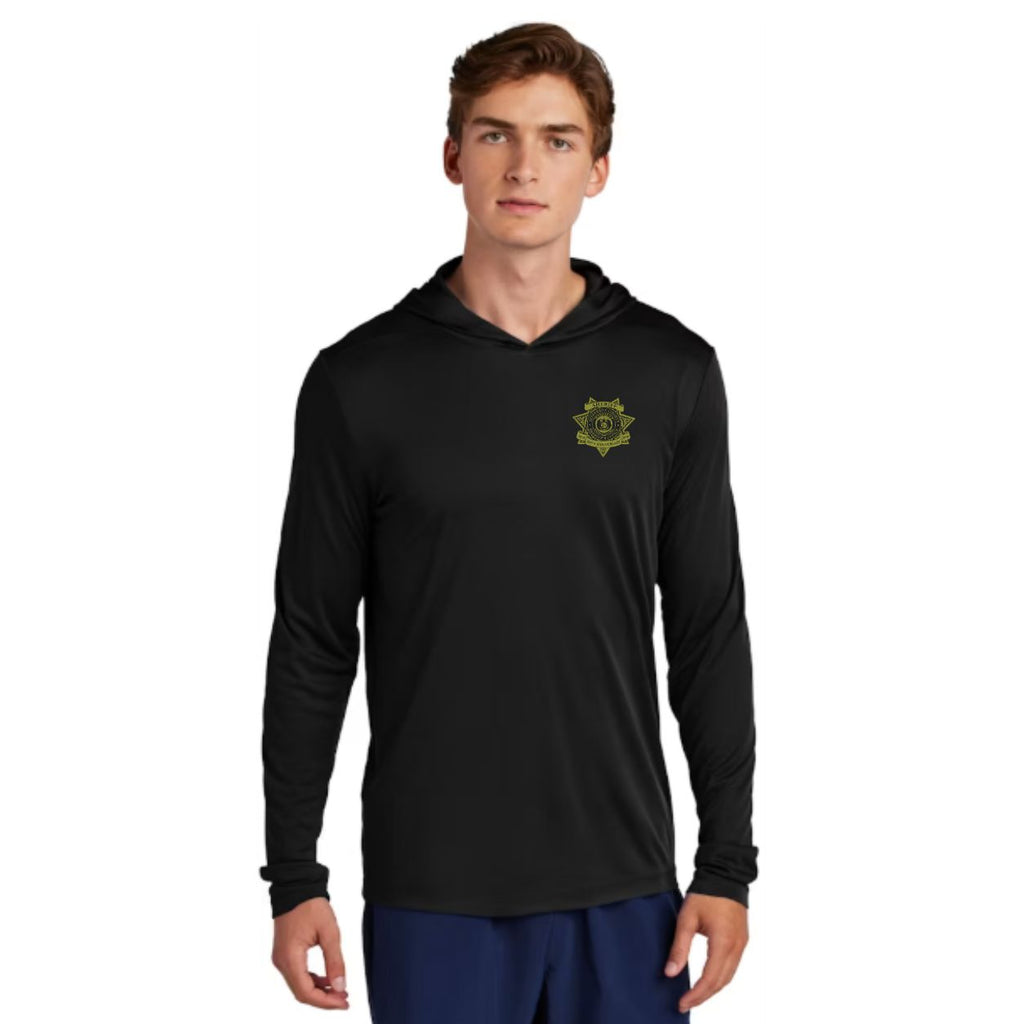 Jeff. Co. Black Lightweight hooded Long sleeve