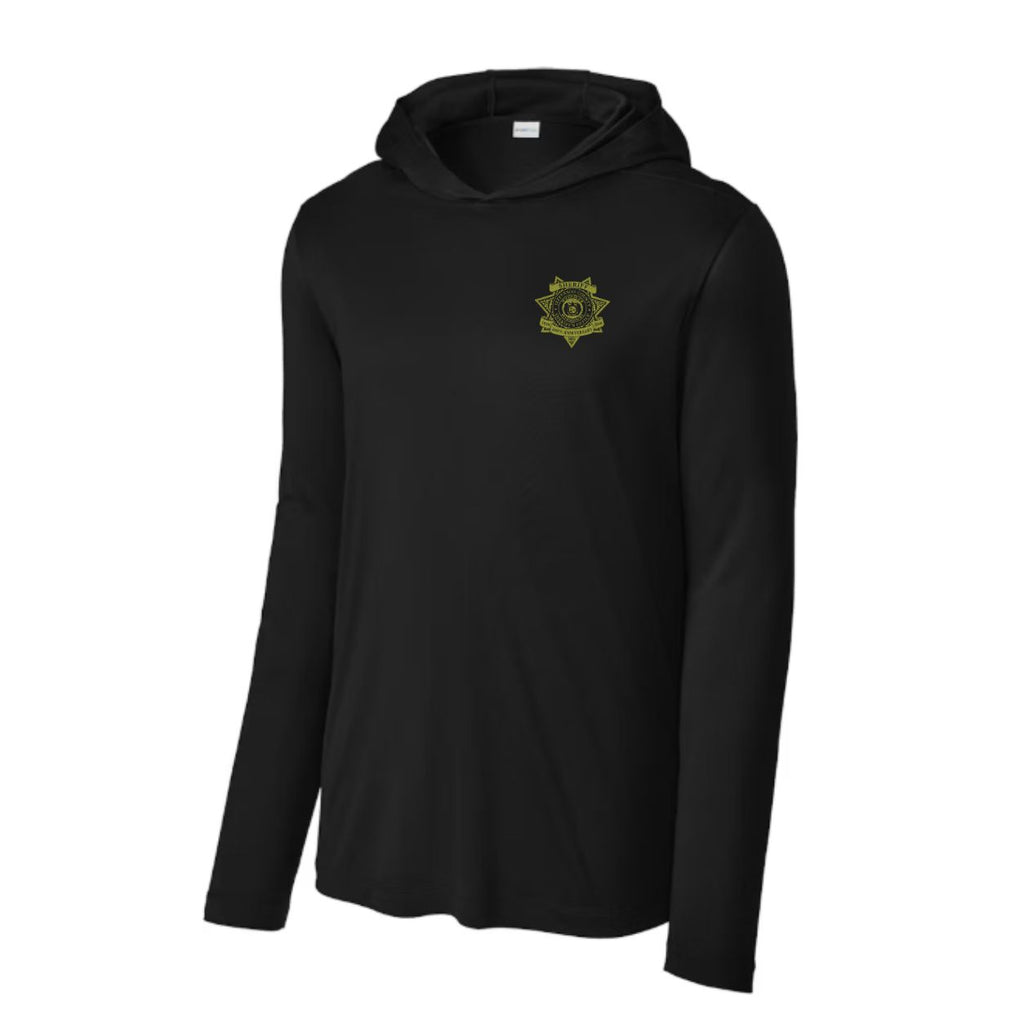 Jeff. Co. Black Lightweight hooded Long sleeve