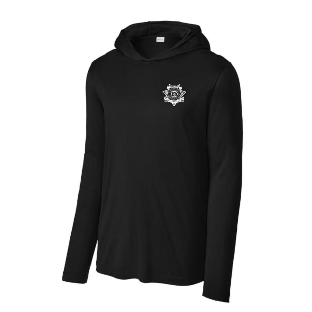 Jeff. Co. Black Lightweight hooded Long sleeve