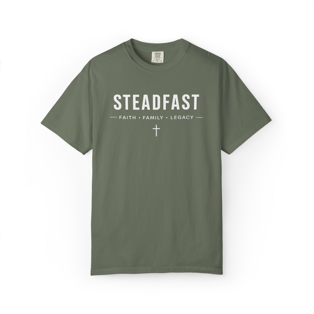 Steadfast Essential Christian T-Shirt | Comfort Colors Faith-Based Apparel