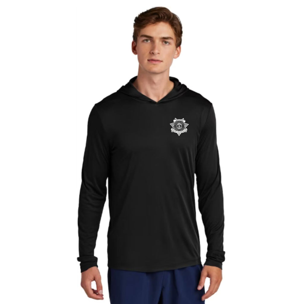 Jeff. Co. Black Lightweight hooded Long sleeve